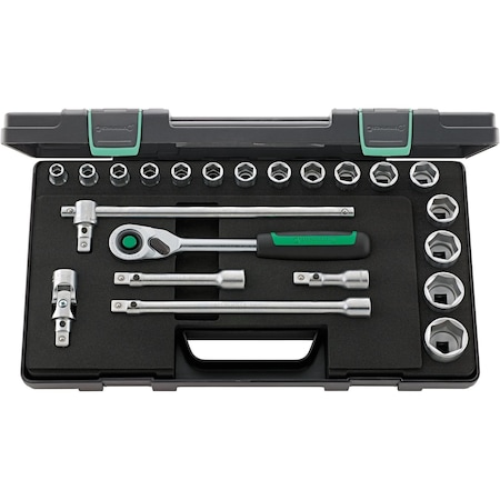 Stahlwille Tools 12, 5 mm (1/2") Socket set 22-pcs., 52/16/6QR KN 96031480